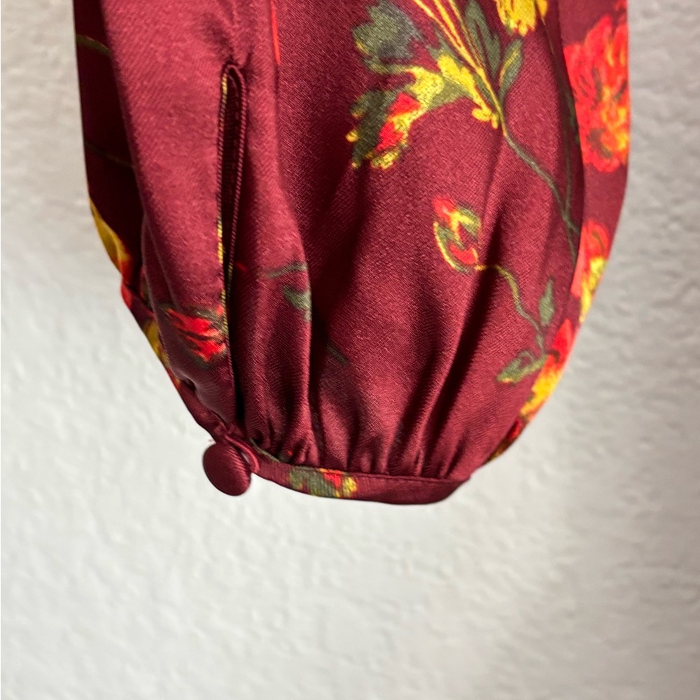 Cinq À Sept Faux Tie Puff Long Sleeve Mini Dress Size: 0 - Picture 6 of 7